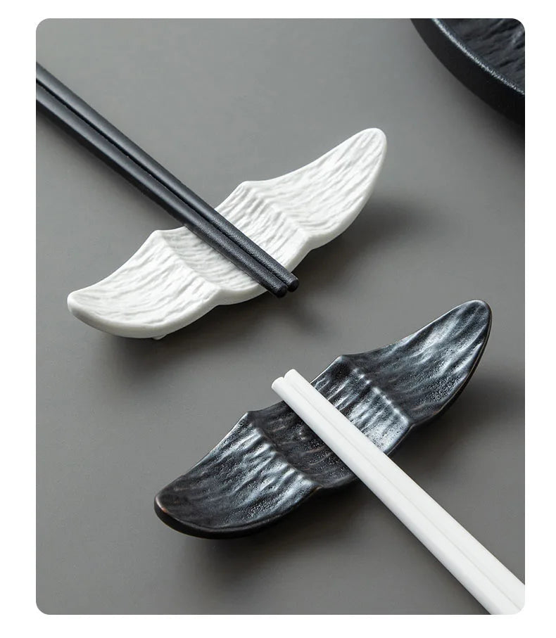 Ship Shape Ceramic Chopstick Rest New Household Stone Texture High End Hotel Utensils Solid High Aesthetic Creative Tableware