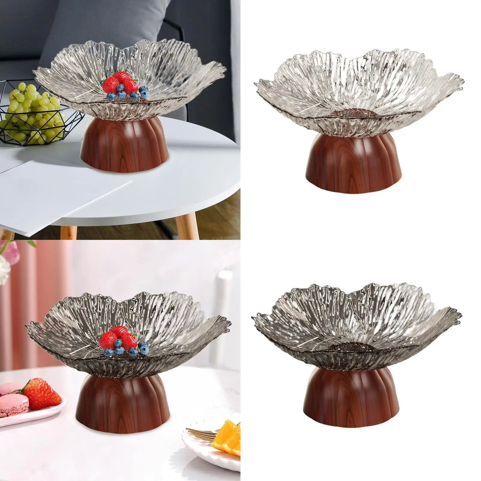 Pedestal Fruit Bowl Snack Holder for Kitchen Counter Living Room Wedding