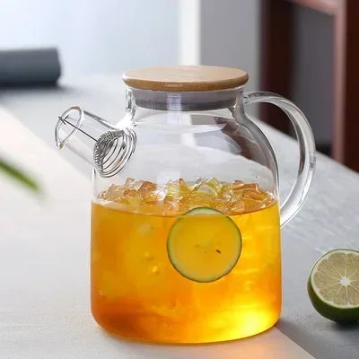 Borosilicate Glass Teapot Heat-Resistant Large Clear Tea Pot  Flower Tea Set Puer Kettle Cup Office Home Tool