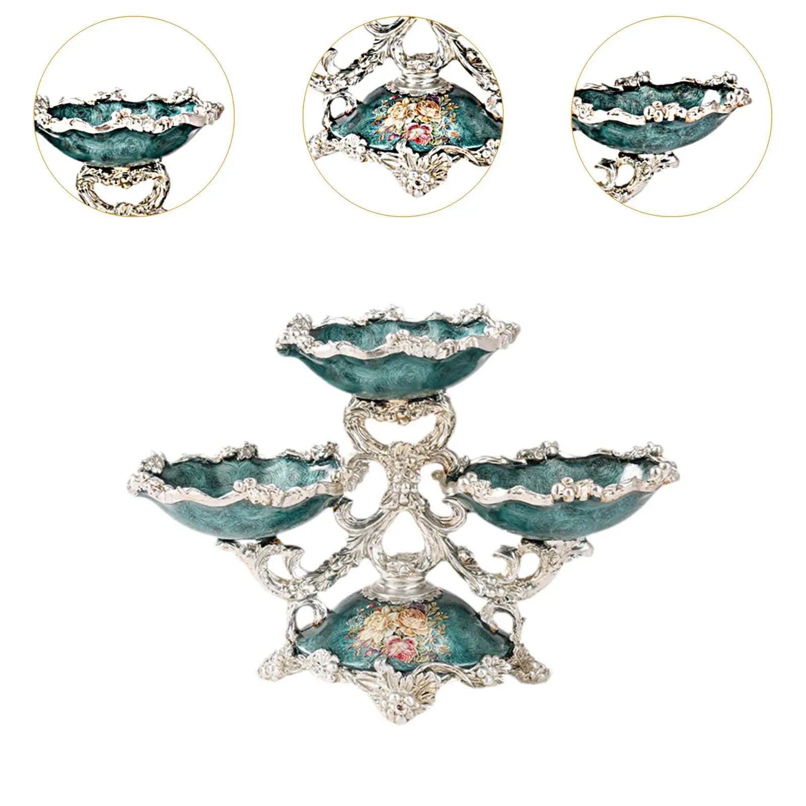 Tiered Fruit Plate European Dessert Plate for Wedding Restaurant Kitchen