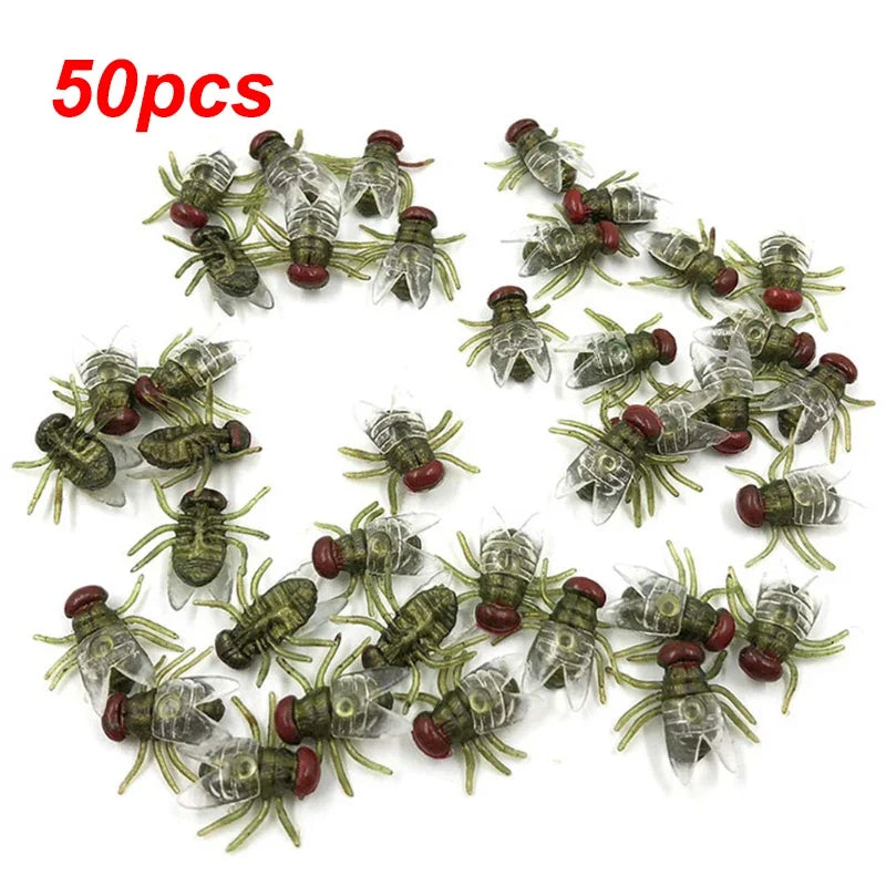 Funny Animal Models Fake Flies Plastic Simulated Insect Bugs Scary Disgusting Joke Toys Halloween Party Prank Favors