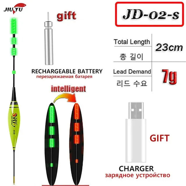 Fishing Float Set Led Smart Electronic Luminous Floats 3g 5g 7g 10g 13g 15g 20g Gravity Sensing Winter Summer Fishing
