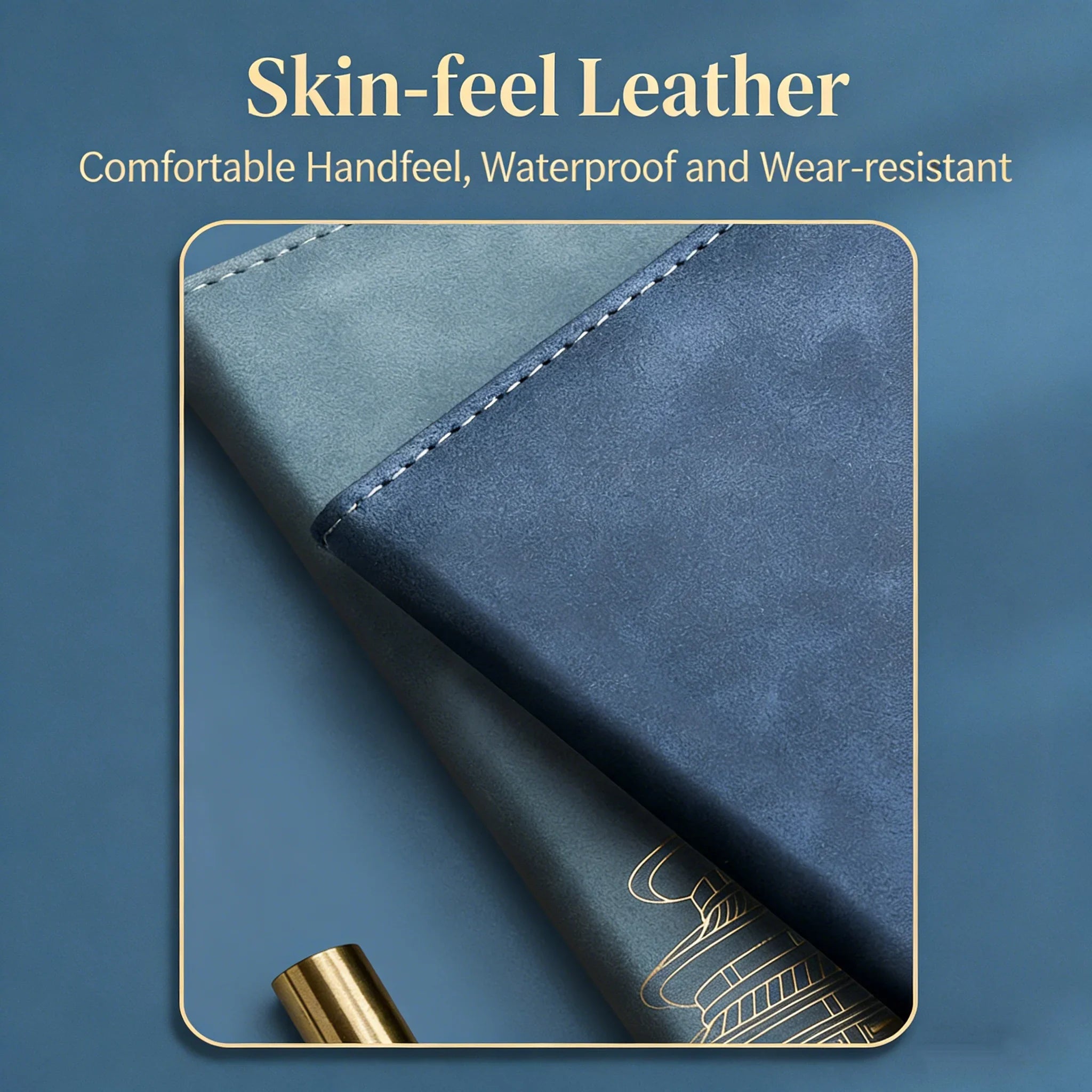 A5 Business Notebook Professional Hardcover Journal Notebook With Pen Imitation Leather Leather Notebook Gift Set For Christmas