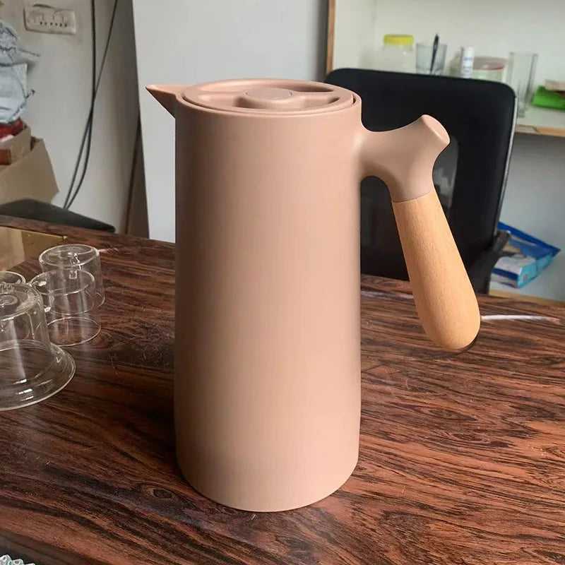 D9 Large Thermal Coffee Water Bottle Double Walled Household Glass Liner Coffee Pot Insulation Camping Sports Dining Vacuum Pot