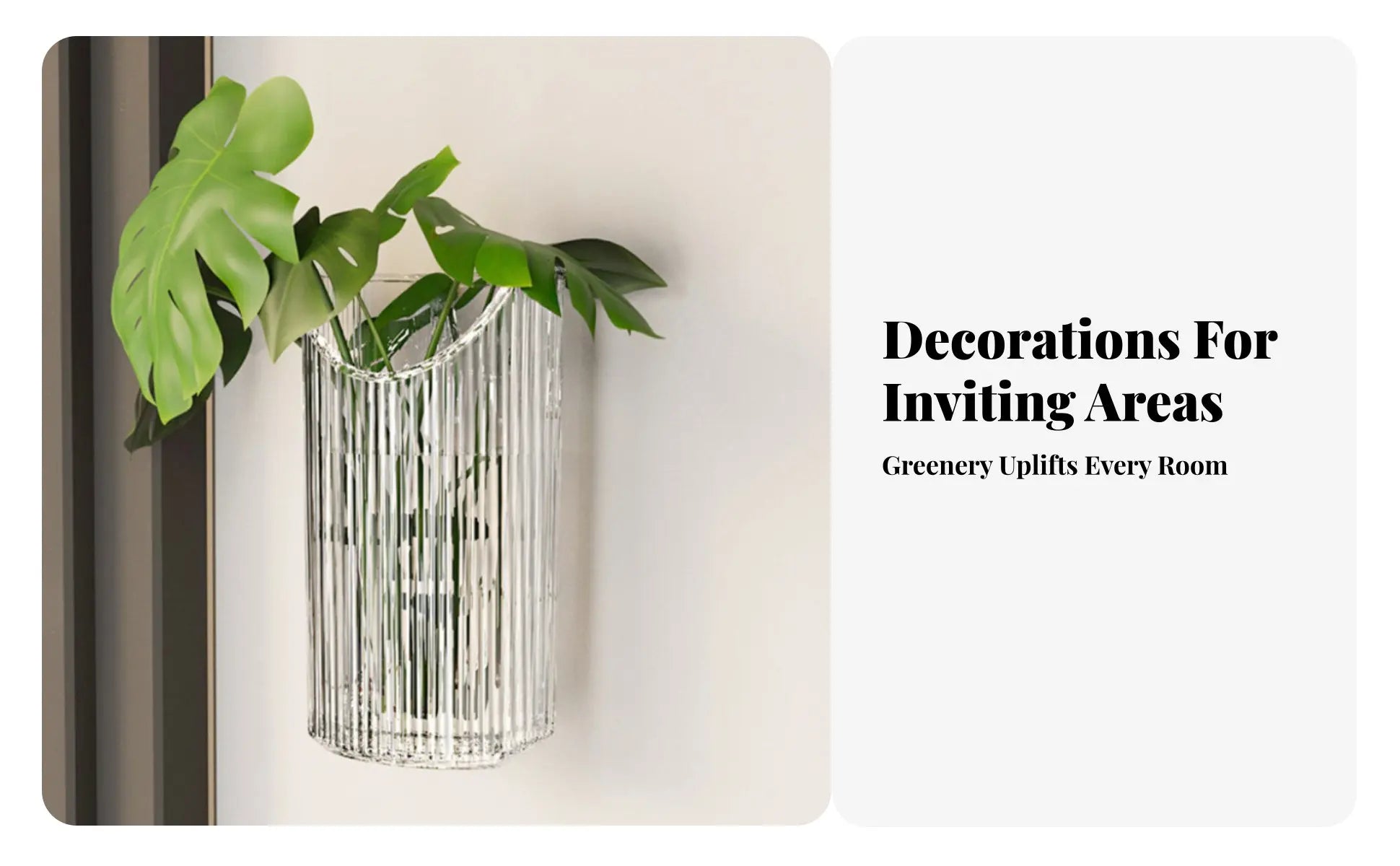 Adhesive Plant Holder No-Tools-Needed Installation Adhesive Ribbed Flower Holder Hydroponics Compatible Space-Saving