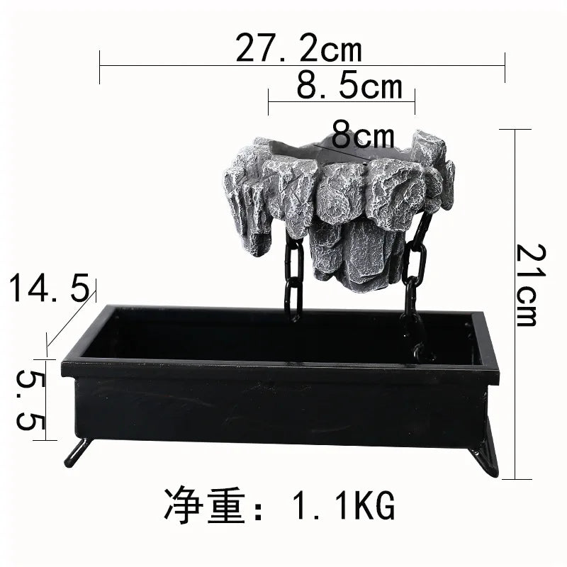 Creative Bamboo Succulent Pot Rich Tree Bonsai Iron Tree Rice Bamboo Indoor Floating Island Suspended Iron Micro Landscape Pot