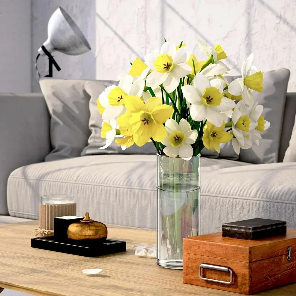 Glass Wall Vase Hanging Hydroponic Planter Wall-Mounted Flower Vases for Home Office Decor with Traceless Hook