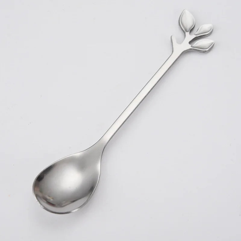 Stainless Steel Tea Forks Gold Silver Cake Fork Snack Salad Coffee Fruit Fork Mirror Cutlery Tableware Set Kitchen Utensils