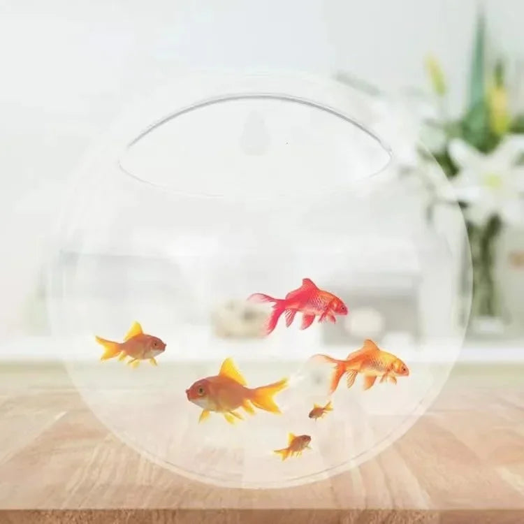 Acrylic Fish Bowl Wall Hanging Aquarium Tank Aquatic Pet Supplies Pet Products Wall Mount Fish Tank for Betta&Display fish
