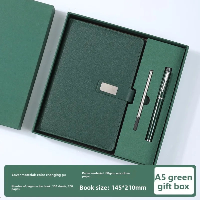 Corporate Office Notebook Fashion Gift Box Meeting Minutes Business Diary Notepad Set Writing Journal for Professional Use