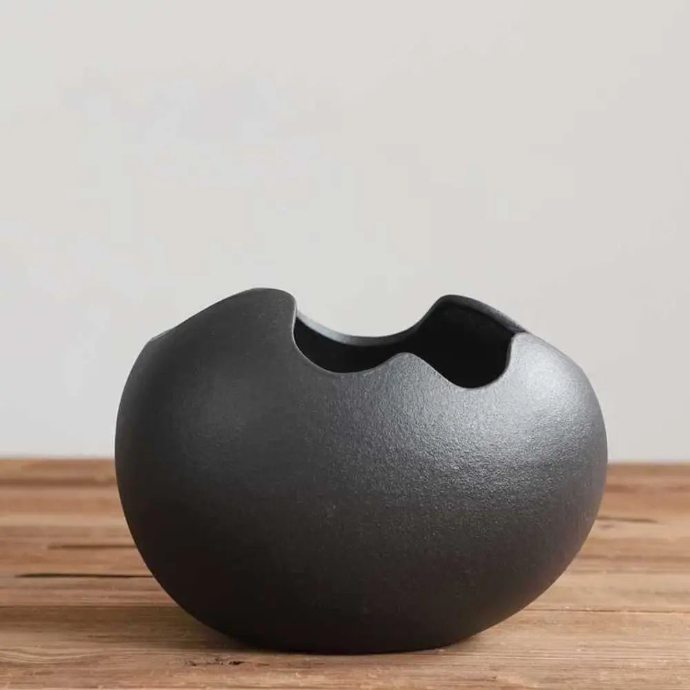 Creative Ceramic Flowerpot Broken Eggshells Shapes Decorative Succulent Plant Container Bonsai Pot Office