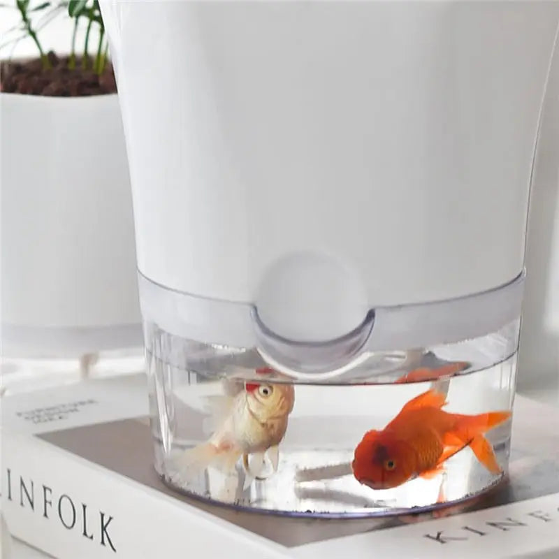 ABHZ-Hydroponic Automatic Water Absorption Succulent Flower Pot Self-Watering Flower Pot Hydroponic Lazy Flower Pot