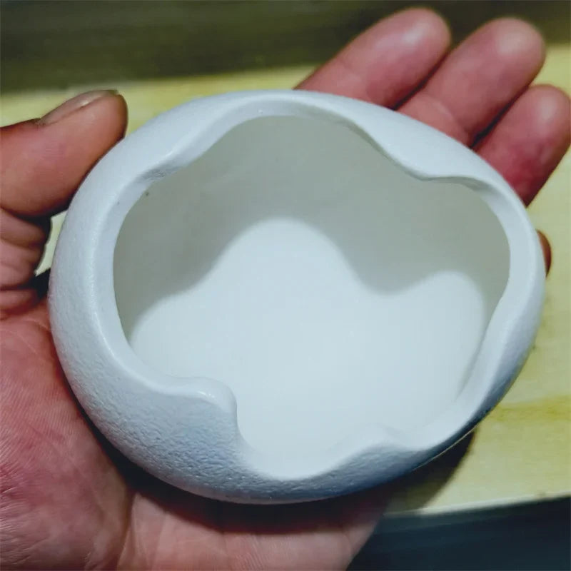 Broken Eggshells Shapes Ceramic Flowerpot Simple Succulent Plant Container Green Planter Small Bonsai Pots Home Decoration