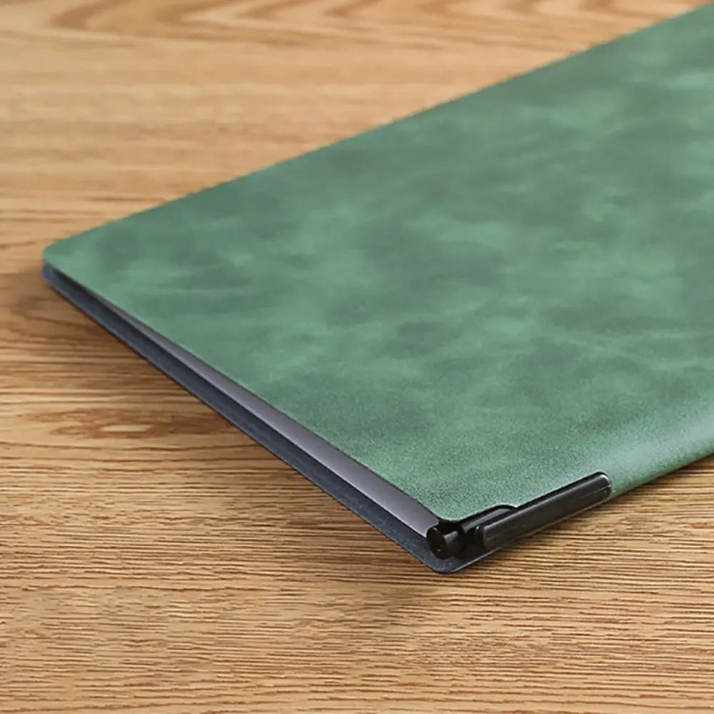 Reusable A4 Whiteboard Notebook With Whiteboard Pen Leather Erasable Whiteboard Draft Stationery With Erasing Cloth Memo Pad