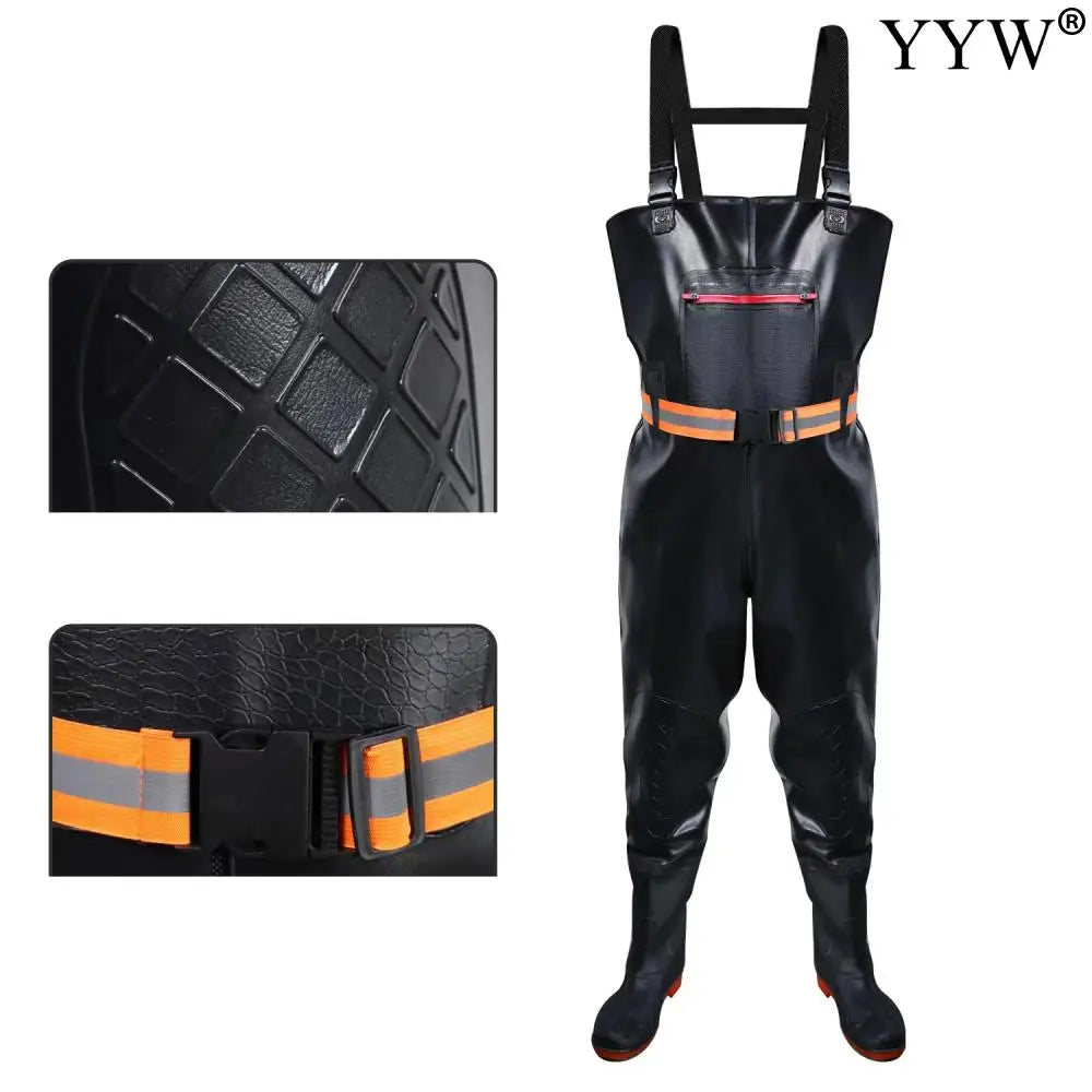 Fishing Wader Pants Overalls With Boots Set Adult Men Women Chest-Lenght Hunting Rice Transplanting Waterproof Trousers Suit