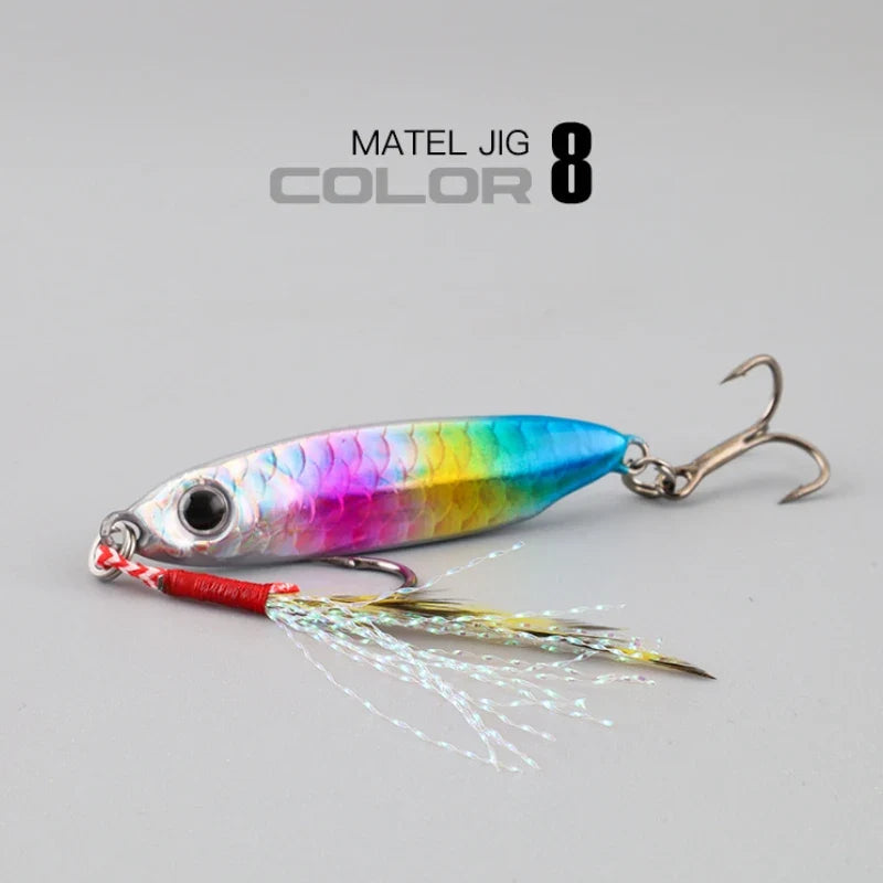 Metal Artificial Bait Jig 7g 10g 15g 20g 25g 30g Shore Casting Jigging lure Shore Casting Saltwater Fishing lure Bit