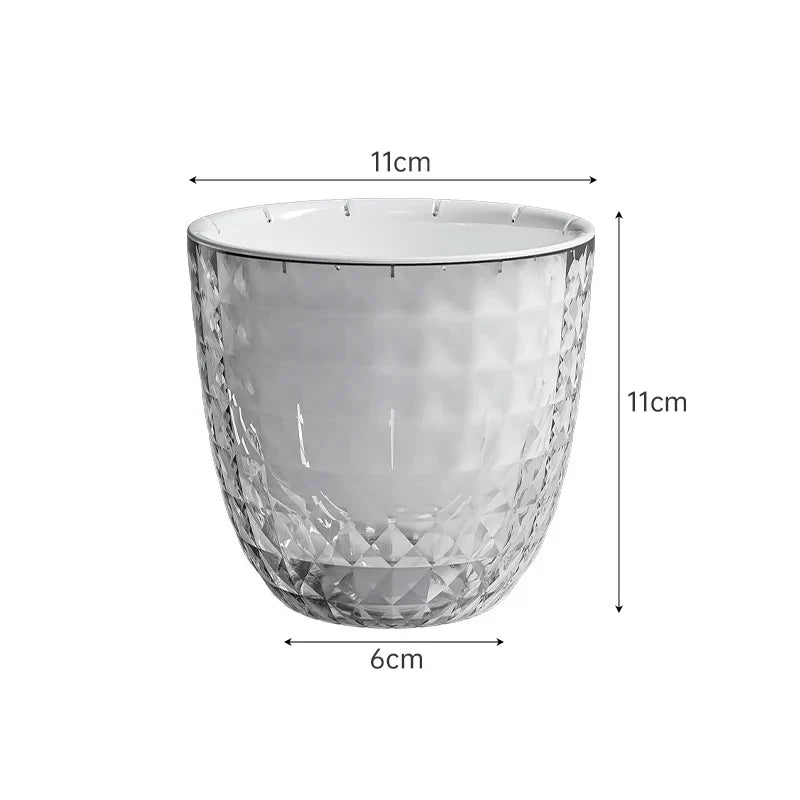 Self Watering Flowerpot Automatic Water Absorbing Flowerpot Transparent Double Layer Plastic Succulent Plant Pot Decorative Pot