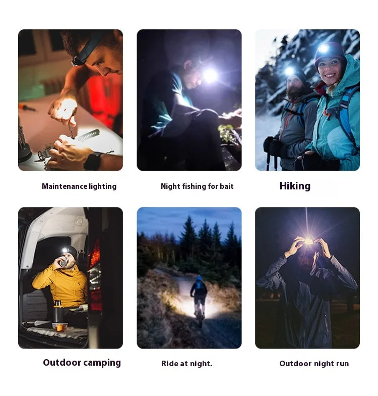 Powerful Induction LED Headlamp Rechargeable IR Motion Sensor Head Lamp Camping Night Fishing Cycling Portable Headlight