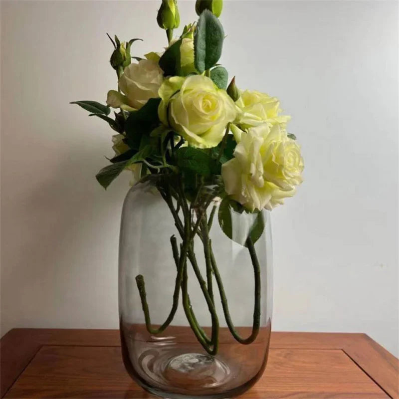 Creative Grey Glass Bottles Moss Landscaping Bottle Succulent Glass Vase Hydroponic Container Micro Landscape Glass Terrarium