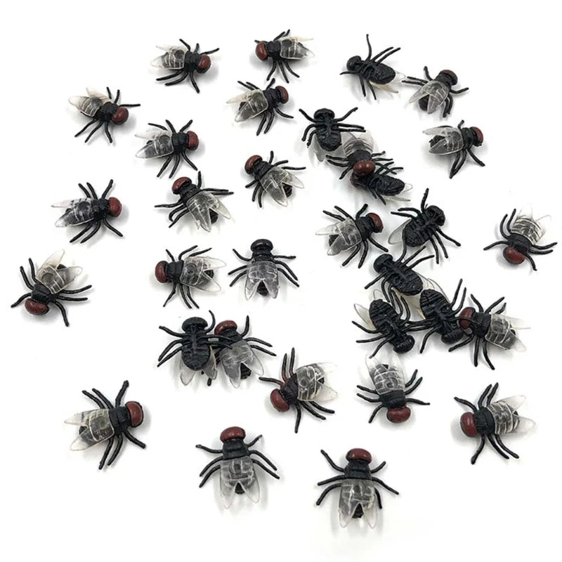 Funny Animal Models Fake Flies Plastic Simulated Insect Bugs Scary Disgusting Joke Toys Halloween Party Prank Favors
