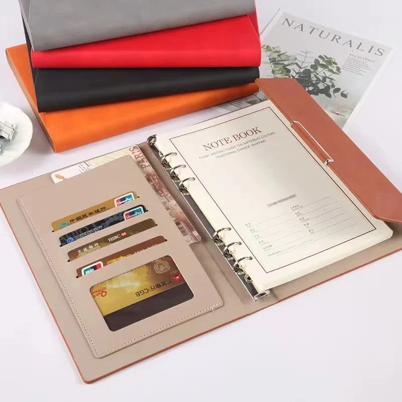 Binder Notebook Pu Leather Bible Notepad Folder A5 B5 Diary Weekly Planner Agenda Planner Note Books Travel Journal