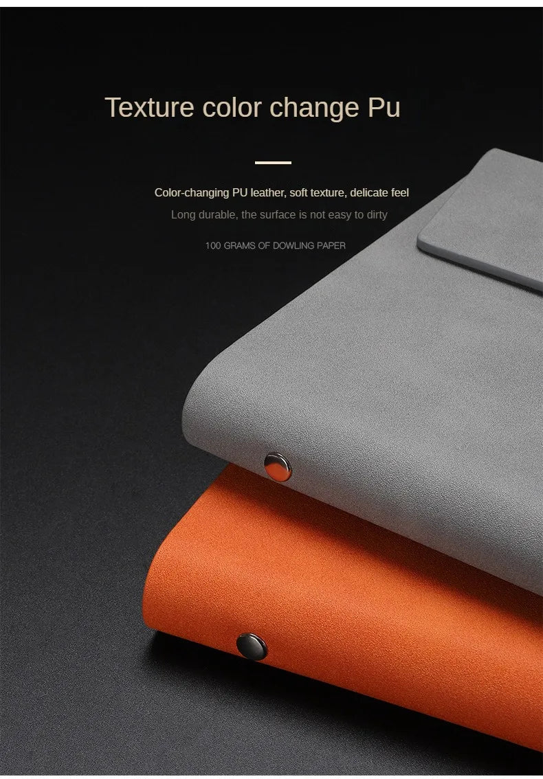 Tri-fold A5 Loose-leaf Notebook Business Meeting Office Record Book Cover Notebook