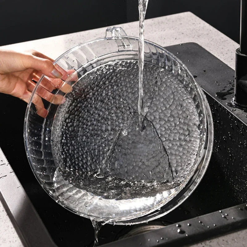 Microwave Splash Proof PET Cover High-temperature Resistant Bowl Cover Household Food Grade Plastic Microwave Hot Dishes Lid