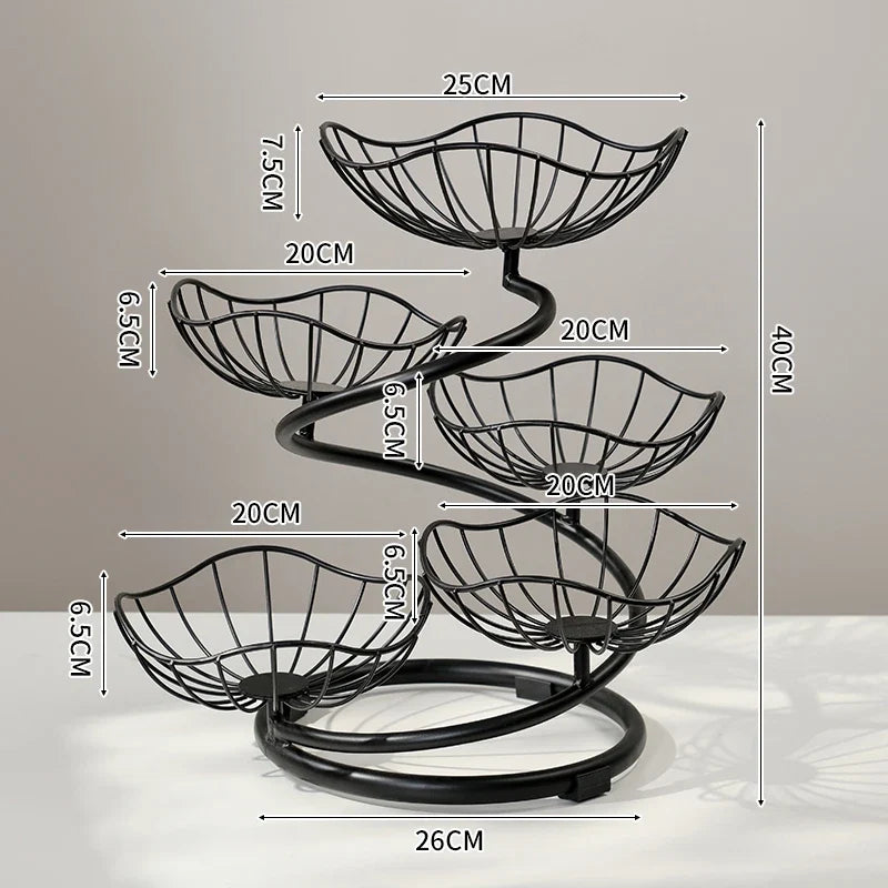 Modern mat Fruit Tray Luxury Light Home Living Room Candy Basket Tea Table Snas Metal Material Nordic Sle
