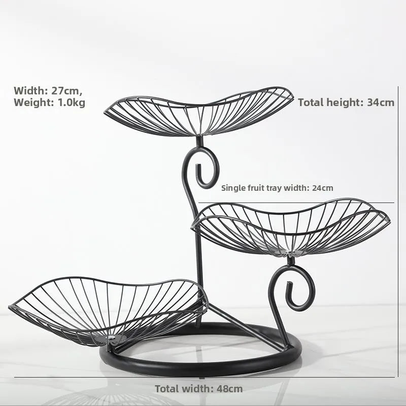Modern mat Fruit Tray Luxury Light Home Living Room Candy Basket Tea Table Snas Metal Material Nordic Sle