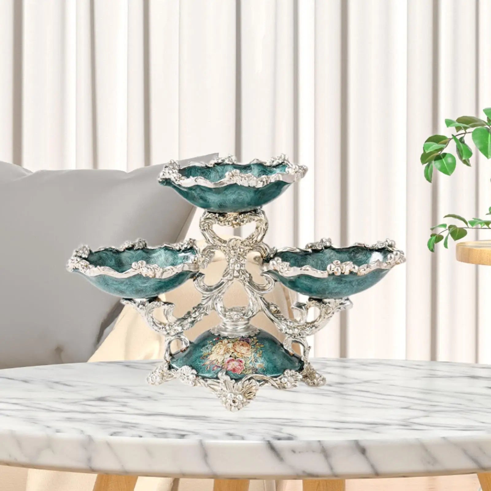 Tiered Fruit Plate European Dessert Plate for Wedding Restaurant Kitchen