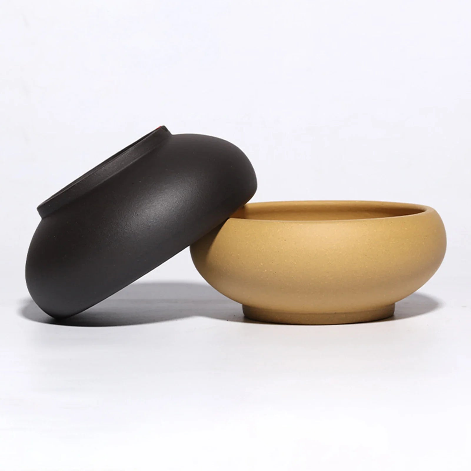 Flowerpot Red Stoneware Flower Pots With Drain Hole Elegant Promote Healthy Growth Planter For Balcony Living Room Bedroom