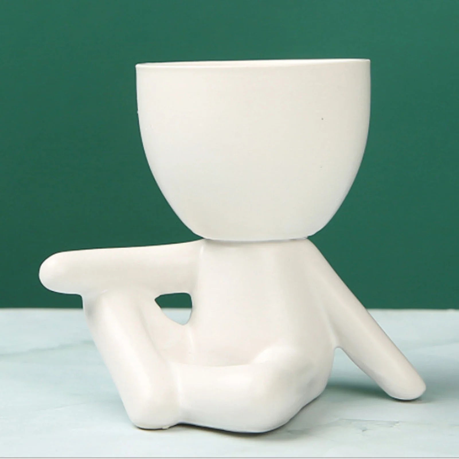 Small Human Modeling Plant Pot Decorative Flower Planter for Outdoor Garden Decoration