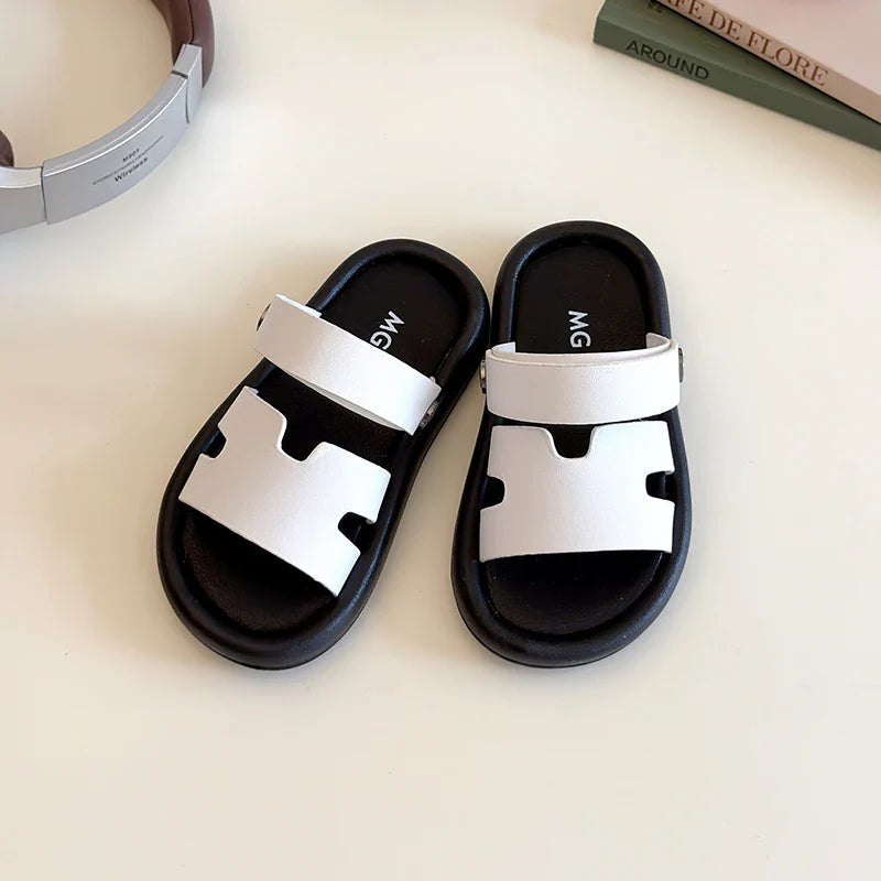 Fashion Spring Child Sandal Summer New Shoe Boy Girl Slippers Soft Bottom Non-slip Kid Shoes Baby Velcro Beach Sandal Slippers
