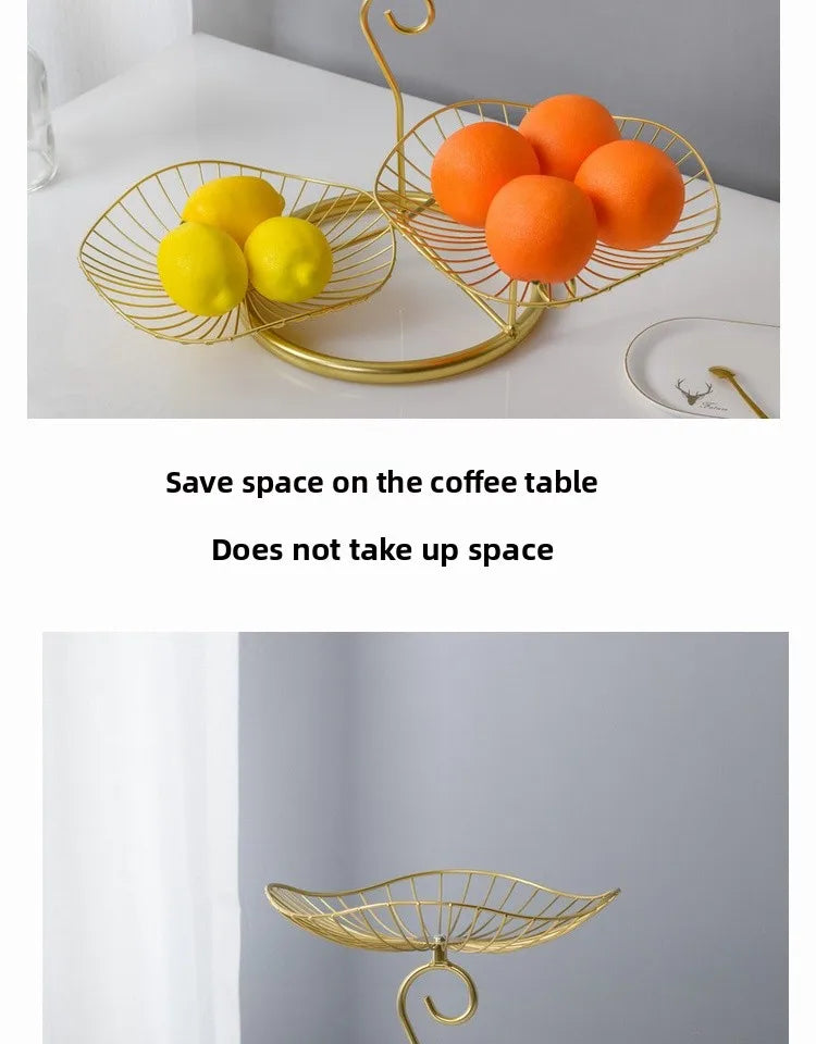 Modern mat Fruit Tray Luxury Light Home Living Room Candy Basket Tea Table Snas Metal Material Nordic Sle