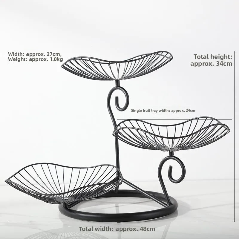 Modern mat Fruit Tray Luxury Light Home Living Room Candy Basket Tea Table Snas Metal Material Nordic Sle