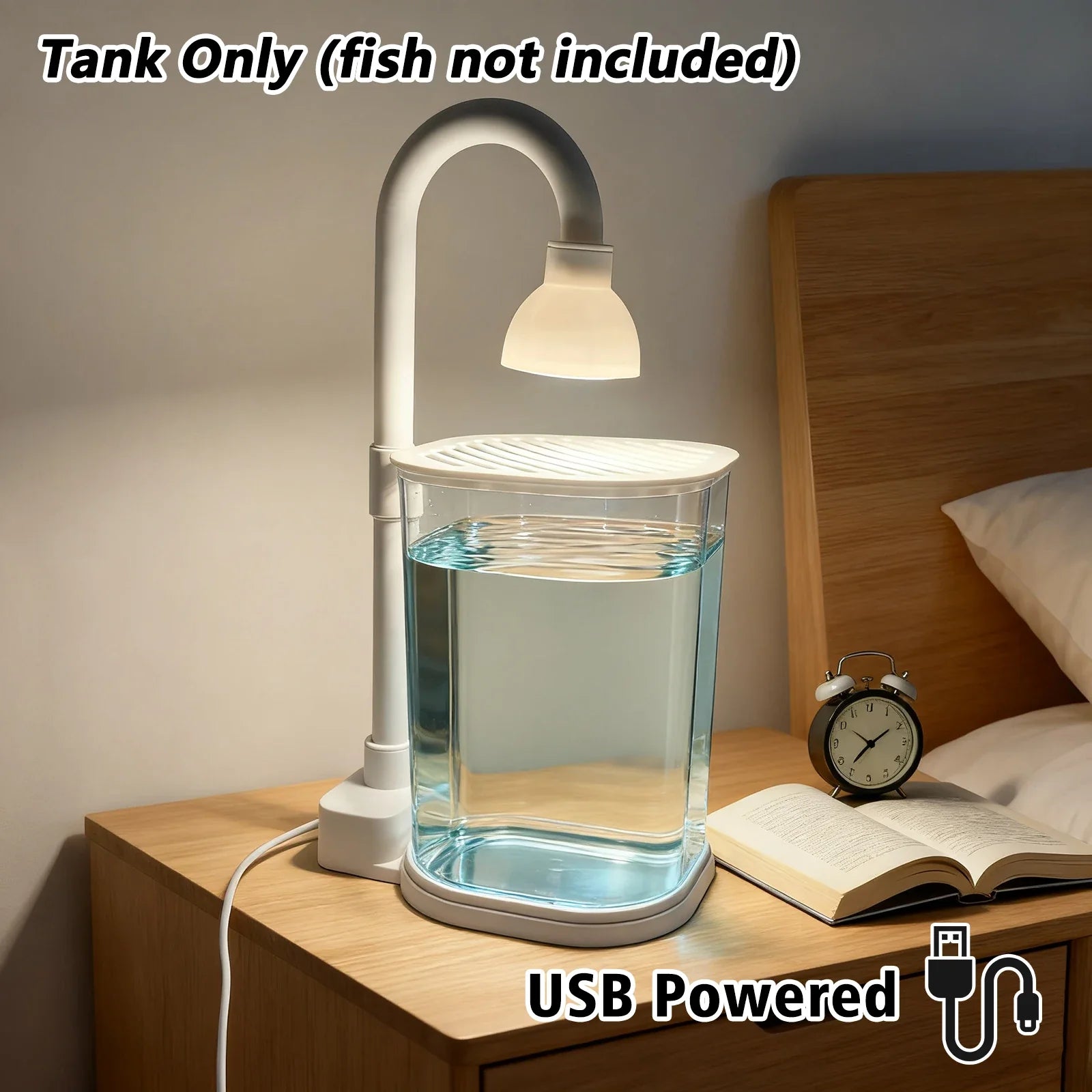 Starter Kit Small Fish Tank Fighting Fish Tank Tabletop Turtle Tank Goldfish Tank With Light Party Gift Idea For Kids