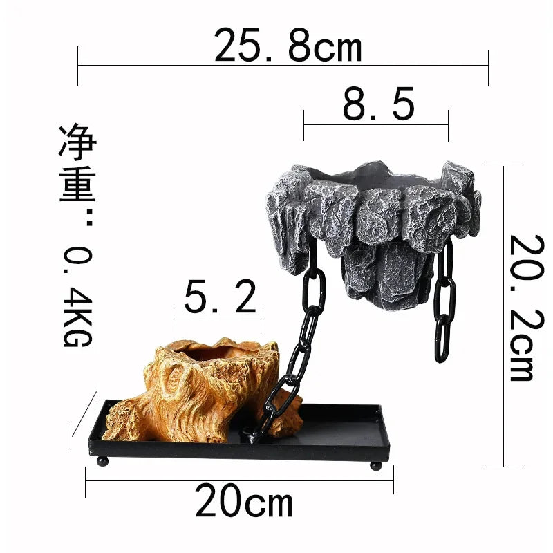 Creative Bamboo Succulent Pot Rich Tree Bonsai Iron Tree Rice Bamboo Indoor Floating Island Suspended Iron Micro Landscape Pot