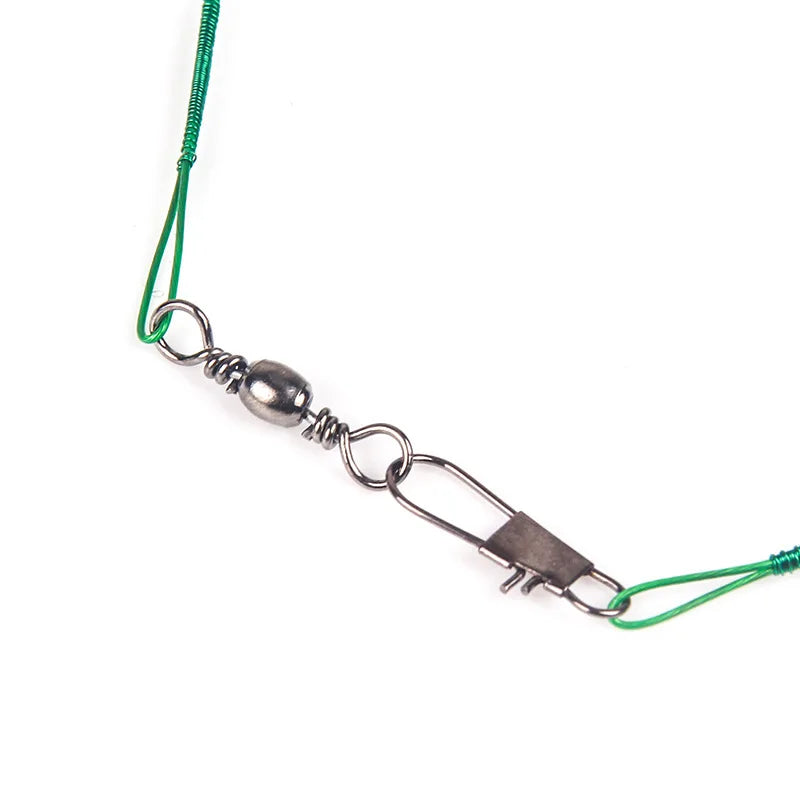 Fishing Line Steel Wire Leader With Swivel Fishing Accessory Lead Core Leash Fishing Wire 15cm 20cm  30cm
