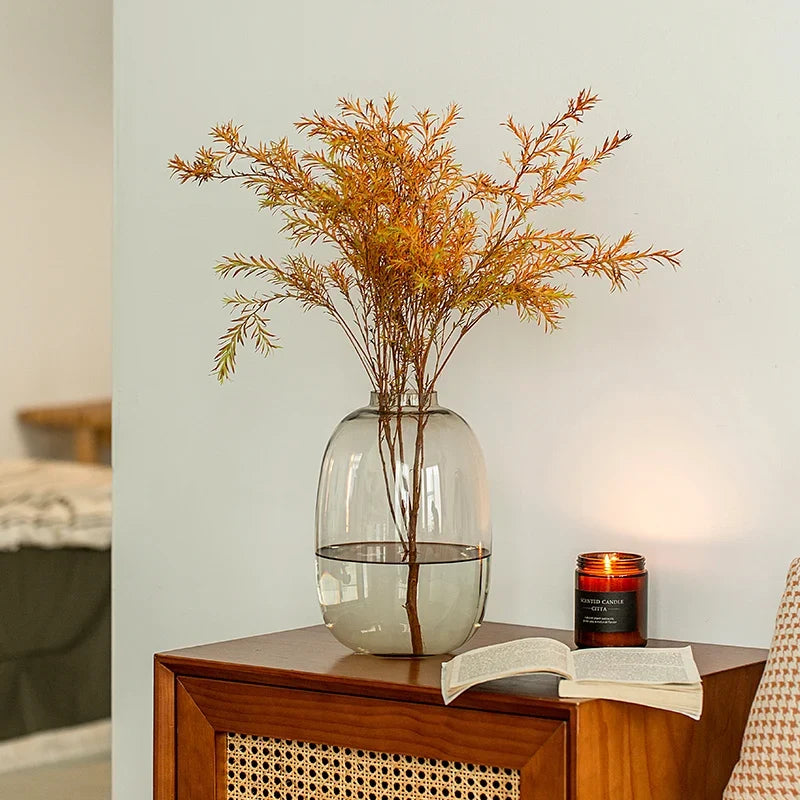Simple Horse Drunk Wood Vase Potbelly Glass Transparent Aquatic Living Room  Flower Arrangement  Floor Utensils  Fresh Vase