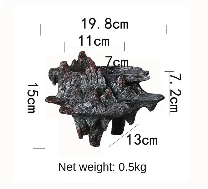 Chinese Style Personality Retro Creative Bamboo Resin Pot Indoor Succulent June Snow Pot Flower Machine Garden Accessories  Pots