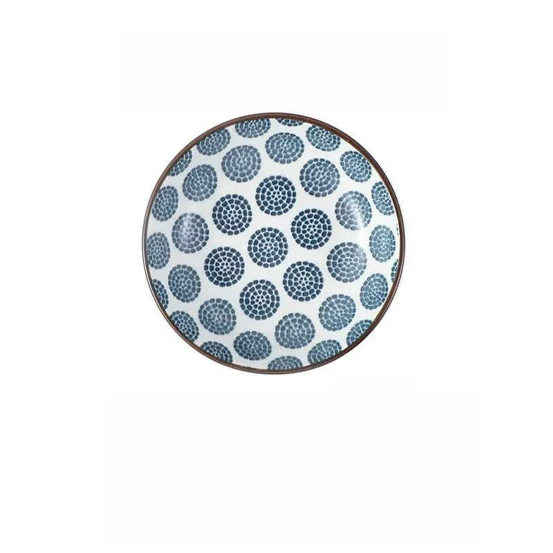Bohemian Ceramic Condiment Dishes Set Sauce Plates Bowls  Spice Plates for Home  Restaurant Sushi Bar Parties Picnics Camping