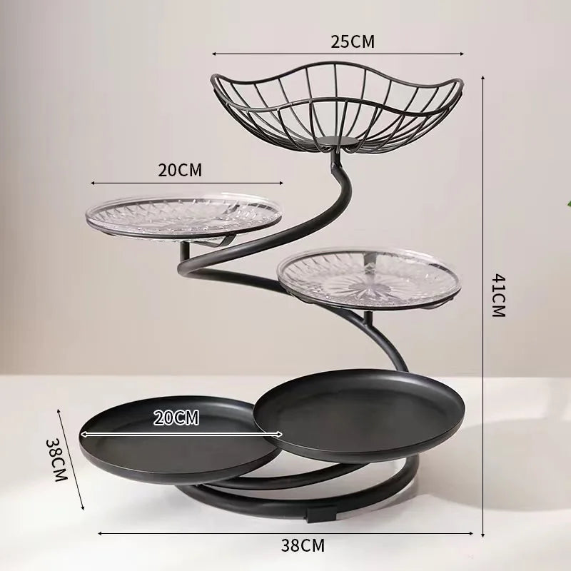 Modern mat Fruit Tray Luxury Light Home Living Room Candy Basket Tea Table Snas Metal Material Nordic Sle