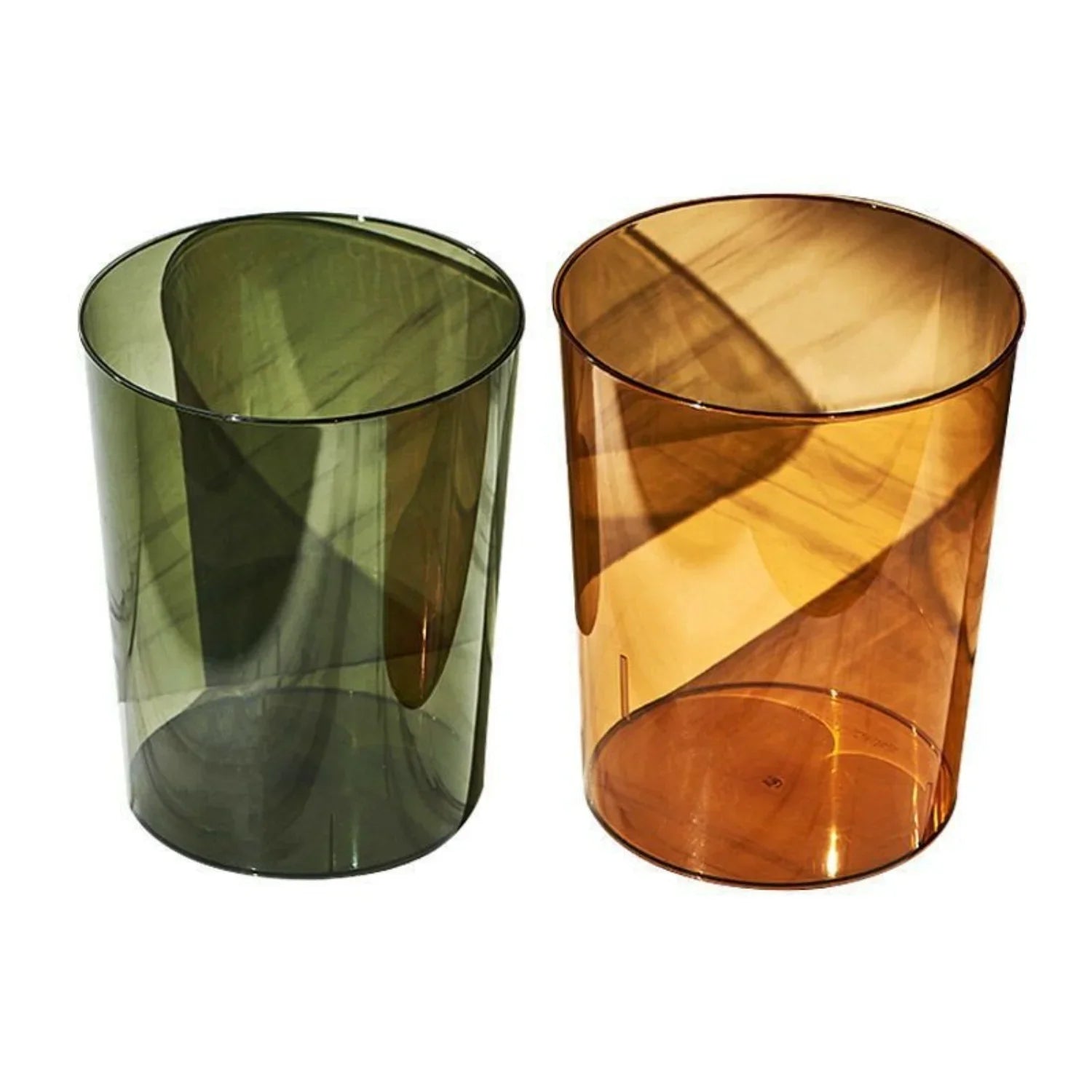 Transparent Trash Can for Office Living Room - Multi-functional Wastebasket for Waste Paper and Ice Bucket