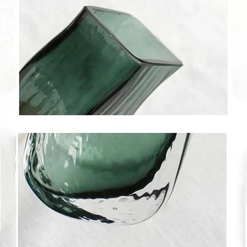 Desktop Ornament Wooden Glass Vase Transparent Modern Hydroponic Flower Holder Removable Creative Flower Pot Home