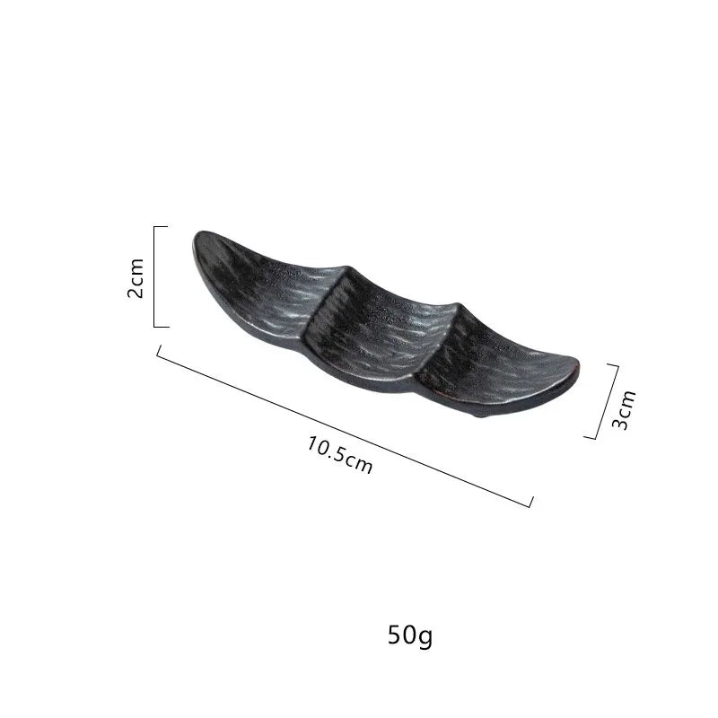 Ship Shape Ceramic Chopstick Rest New Household Stone Texture High End Hotel Utensils Solid High Aesthetic Creative Tableware