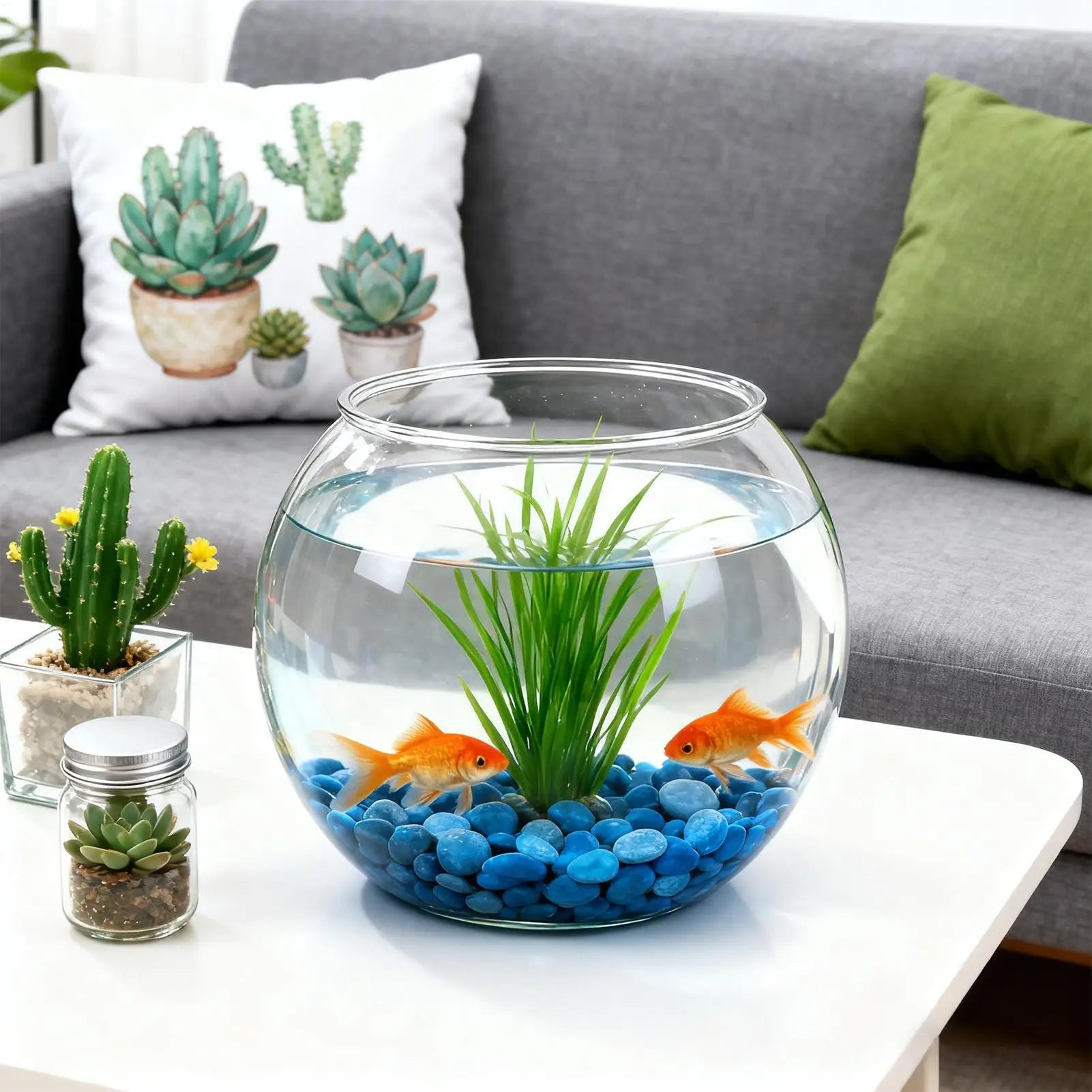 Bubble Bowl Space-Saving Aquarium Accessories Bubble Planter Bowl for Table Centerpiece Party Decorations Home Event Indoor