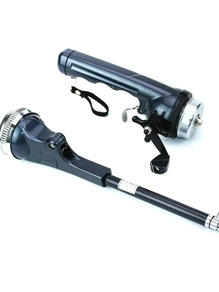 Folded Spinning Rod Portable Folding Mini Fishing Rod Telescopic Epoxy Resin Poles with Reel Line Travel Rods for Fish