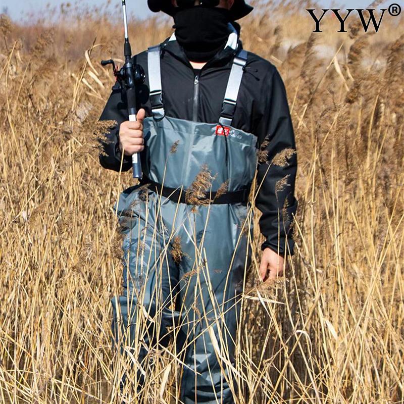 Fishing Wader Pants Overalls With Boots Set Adult Men Women Chest-Lenght Hunting Rice Transplanting Waterproof Trousers Suit