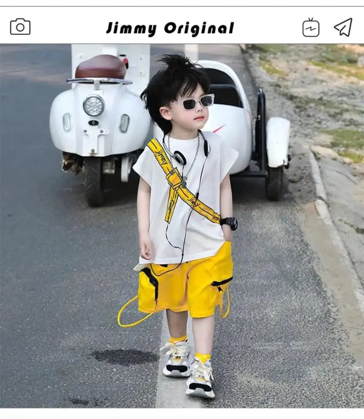 Korean Kids Outfit  Boys Summer Sports Set Outdoor Clothes for Children Pure Cotton Sleeveless T-shirt Shorts Two-piece Set