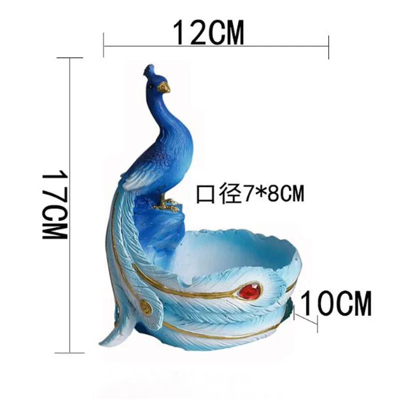 Resin Peacock Succulent Plant Pot with A Hole Cartoon Flowerpot Bonsai Vase Office Ornaments Balcony Planter Home Decor